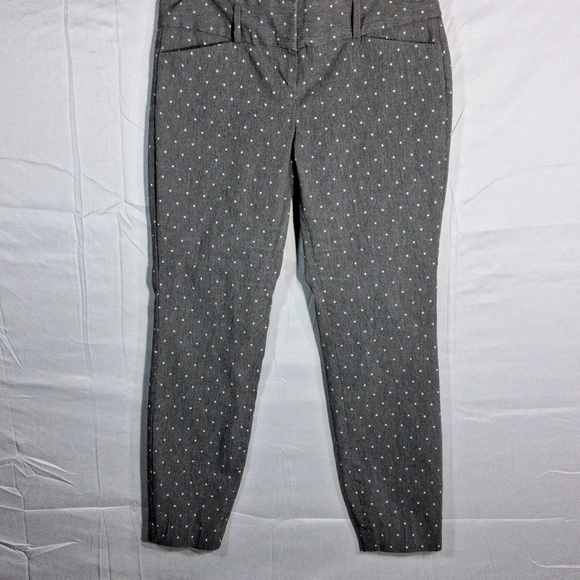 The Limited Women's Size 4 Gray with White Dots High Waisted Pants/Trousers - Picture 10 of 11
